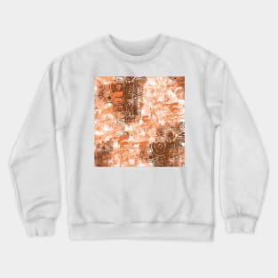 Earth Toned Abstract Block Print Crewneck Sweatshirt